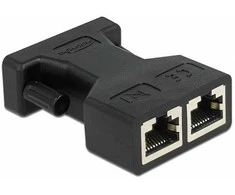 Delock D-Sub 15 Pin Buchse zu 2 x RJ45 Buchse AUI (Attachment Unit Interface) Adapteris