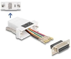 Delock D-Sub 15 Pin Buchse zu RJ45 Buchse Montagesatz baltas