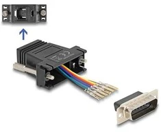 Delock D-Sub 15 Pin Stecker zu RJ12 Buchse Montagesatz juodas