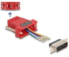 Delock D-Sub 15 Pin Stecker zu RJ12 Buchse Montagesatz raudona