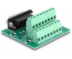 Delock D-Sub 15 Pin Stecker zu Terminalblock für Hutschiene