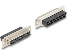 Delock D-Sub 25 Pin Buchse zu RJ12 Buchse Montagesatz baltas