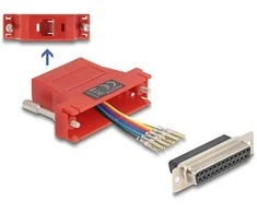 Delock D-Sub 25 Pin Buchse zu RJ12 Buchse Montagesatz raudona