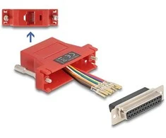 Delock D-Sub 25 Pin Buchse zu RJ45 Buchse Montagesatz raudona