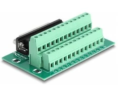 Delock D-Sub 25 Pin Buchse zu Terminalblock für Hutschiene