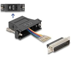 Delock D-Sub 25 Pin Stecker zu RJ12 Buchse Montagesatz juodas