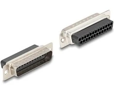Delock D-Sub 25 Pin Stecker zu RJ45 Buchse Montagesatz raudona