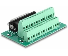 Delock D-Sub 25 Pin Stecker zu Terminalblock für Hutschiene