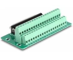 Delock D-Sub 37 Pin Buchse zu Terminalblock für Hutschiene