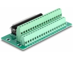 Delock D-Sub 37 Pin Stecker zu Terminalblock für Hutschiene
