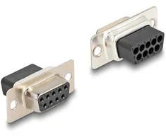 Delock D-Sub 9 Pin Buchse zu RJ12 Buchse Montagesatz raudona