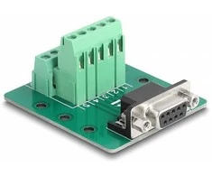 Delock D-Sub 9 Pin Buchse zu Terminalblock für Hutschiene