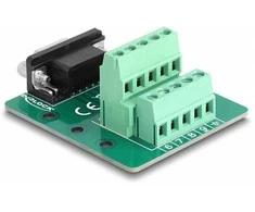 Delock D-Sub 9 Pin Buchse zu Terminalblock für Hutschiene
