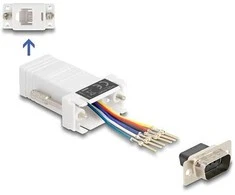 Delock D-Sub 9 Pin Stecker zu RJ12 Buchse Montagesatz baltas