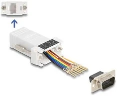 Delock D-Sub 9 Pin Stecker zu RJ45 Buchse Montagesatz baltas