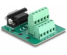 Delock D-Sub 9 Pin Stecker zu Terminalblock für Hutschiene