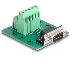 Delock D-Sub 9 Pin Stecker zu Terminalblock für Hutschiene