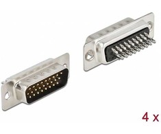 Delock D-Sub HD 26 Pin wtyk metal wersja lutowana 4 vnt