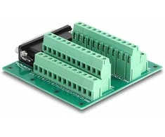 Delock D-Sub HD 44 Pin Buchse zu Terminalblock für Hutschiene
