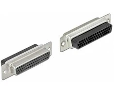 Delock D-Sub HD 44 Pin Crimp Buchse zu 2 x RJ45 Buchse mit Montagesatz beige