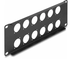 Delock D-Typ 10? Patchpanel 12 Port 2 HE juodas