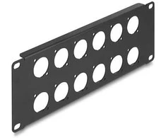 Delock D-Typ 10? Patchpanel 12 Port 2 HE juodas