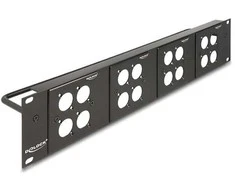 Delock D-Typ 19? Patchpanel mit 4 D-Typ Platten 86 x 86 mm und 4 Ports 2 HE juodas