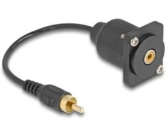 Delock D-Typ Kabelis Cinch Stecker zu Buchse juodas 20 cm