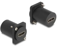 Delock D-Typ Modul HDMI 8K 60Hz Buchse zu Buchse mit Schrauben juodas