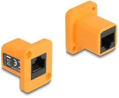 Delock D-Typ Modul RJ45 Buchse zu Buchse oranžinis