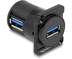 Delock D-Typ Modul USB 2.0 Typ-A Buchse zu Buchse 90° gewinkelt