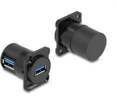 Delock D-Typ Modul USB 5 Gbps Typ-A Buchse zu Buchse 90° gewinkelt