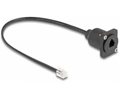 Delock D-Typ RJ10 Kabelis Stecker zu Buchse juodas 30 cm
