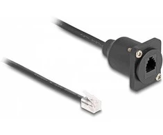 Delock D-Typ RJ10 Kabelis Stecker zu Buchse juodas 30 cm