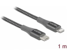 Kabelis USB Delock Lightning - USB-A 1 m Pilka (86631)