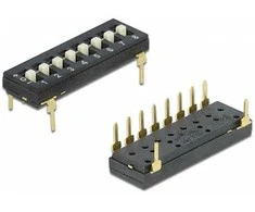 Delock DIP-Schalter Tri-State 8-stellig 2,54 mm Rastermaß THT vertikal juodas 2 vnt.