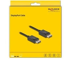 Delock DisplayPort Kabelis 16K 30 Hz / 8K 60 Hz 40 Gbps 3 m