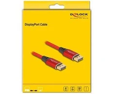 DELOCK DisplayPort Kabelis 16K 60 Hz 1m raudona Metall