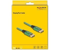 DELOCK DisplayPort Kabelis 16K 60 Hz 1m grun Metall