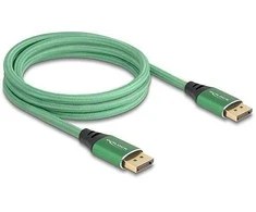 DELOCK DisplayPort Kabelis 16K 60 Hz 2m grun Metall