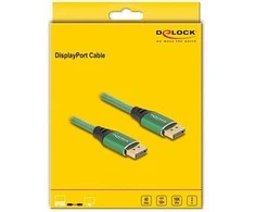 DELOCK DisplayPort Kabelis 16K 60 Hz 2m grun Metall