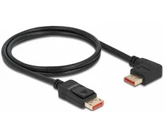 DELOCK DisplayPort Kabelis Stecker gerade zu Stecker 90 links gewinkelt 8K 60 Hz 1 m