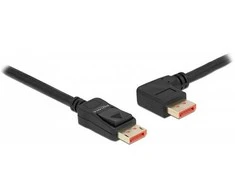 Delock DisplayPort Kabelis Stecker gerade zu Stecker 90° links gewinkelt 8K 60 Hz 5 m