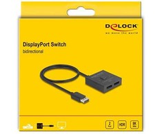 Delock DeLOCK DisplayPort jungiklis 2 > 1 dvikryptis 8K (juodas, 50 cm)