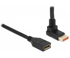 Delock DisplayPort Verlängerungskabel Stecker 90° oben gewinkelt zu Buchse 8K 60 Hz 3 m