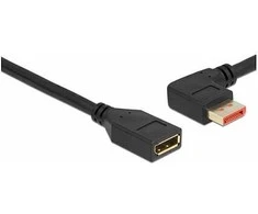 Delock DisplayPort Verlängerungskabel Stecker 90° links gewinkelt zu Buchse 8K 60 Hz 3 m