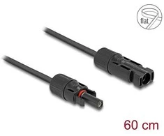Delock DL4 Solar Flachbandkabel Stecker zu Buchse 60 cm juodas