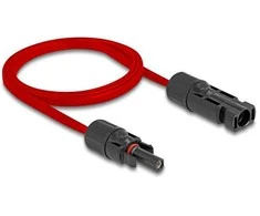 Delock DL4 Solar Flachbandkabel Stecker zu Buchse 1 m raudona