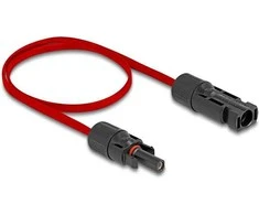 Delock DL4 Solar Flachbandkabel Stecker zu Buchse 60 cm raudona