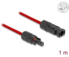 Delock DL4 Solar Flachbandkabel Stecker zu Buchse 1 m raudona